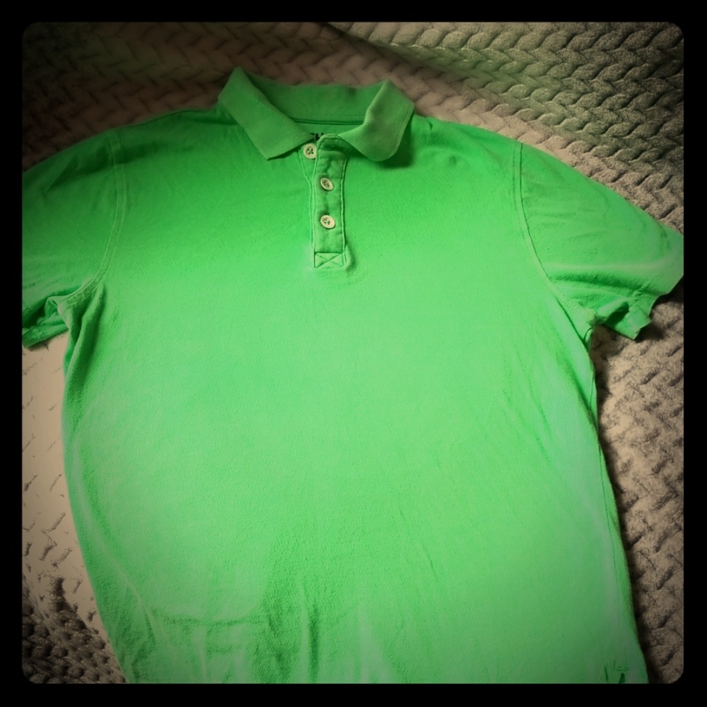 Brothers neon green polo